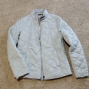 Barbour Light Grey Blue US sz 6 Padded Jacket